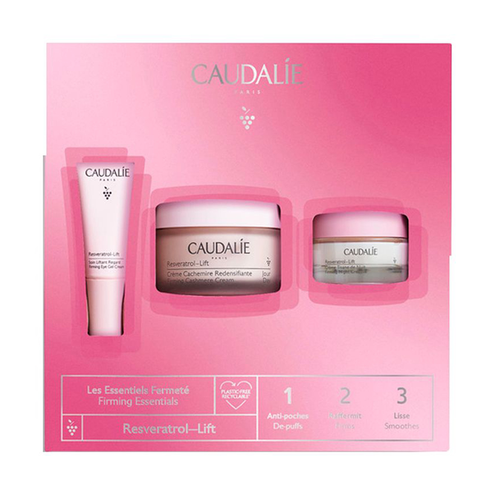 Набір для обличчя Caudalie Resveratrol Lift Tisane Nuit (гель-крем для контуру очей, 5 мл + нічний крем, 15 мл + крем для обличчя, 50 мл)